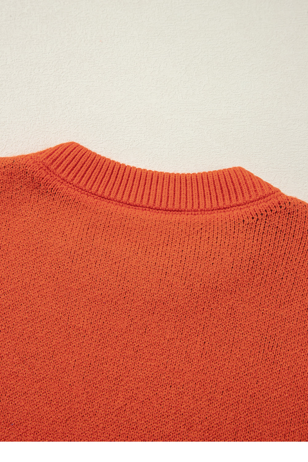 Orange halloween kürbis gesicht muster drop shoulder pullover