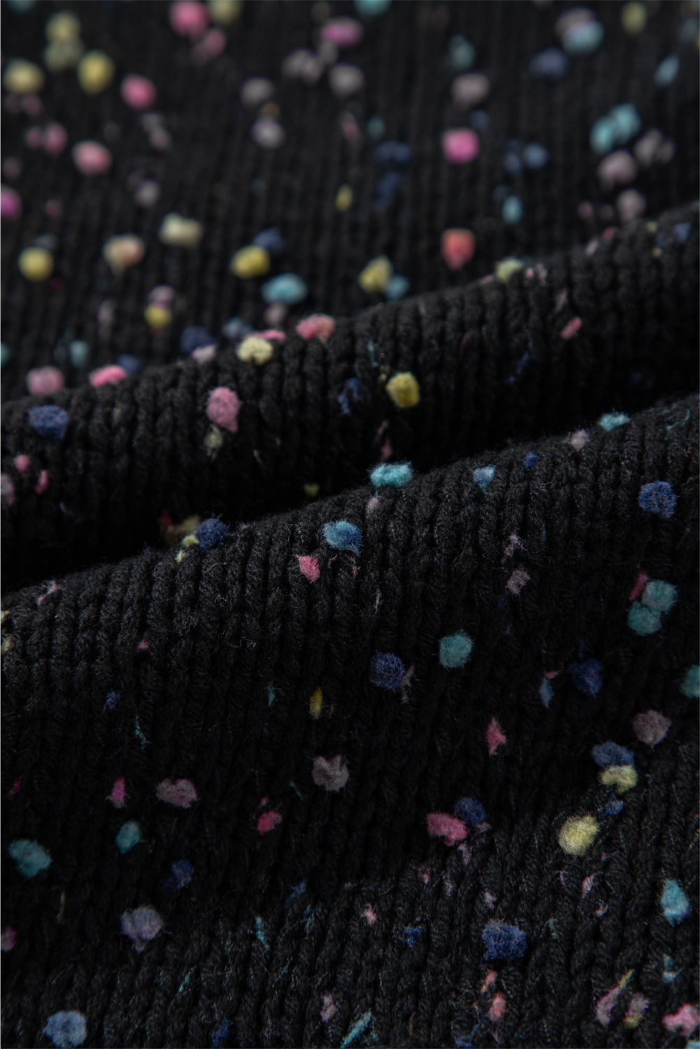 Schwarzer multicolor konfetti pullover cardigan