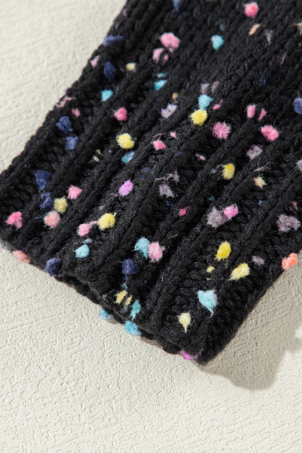Schwarzer multicolor konfetti pullover cardigan