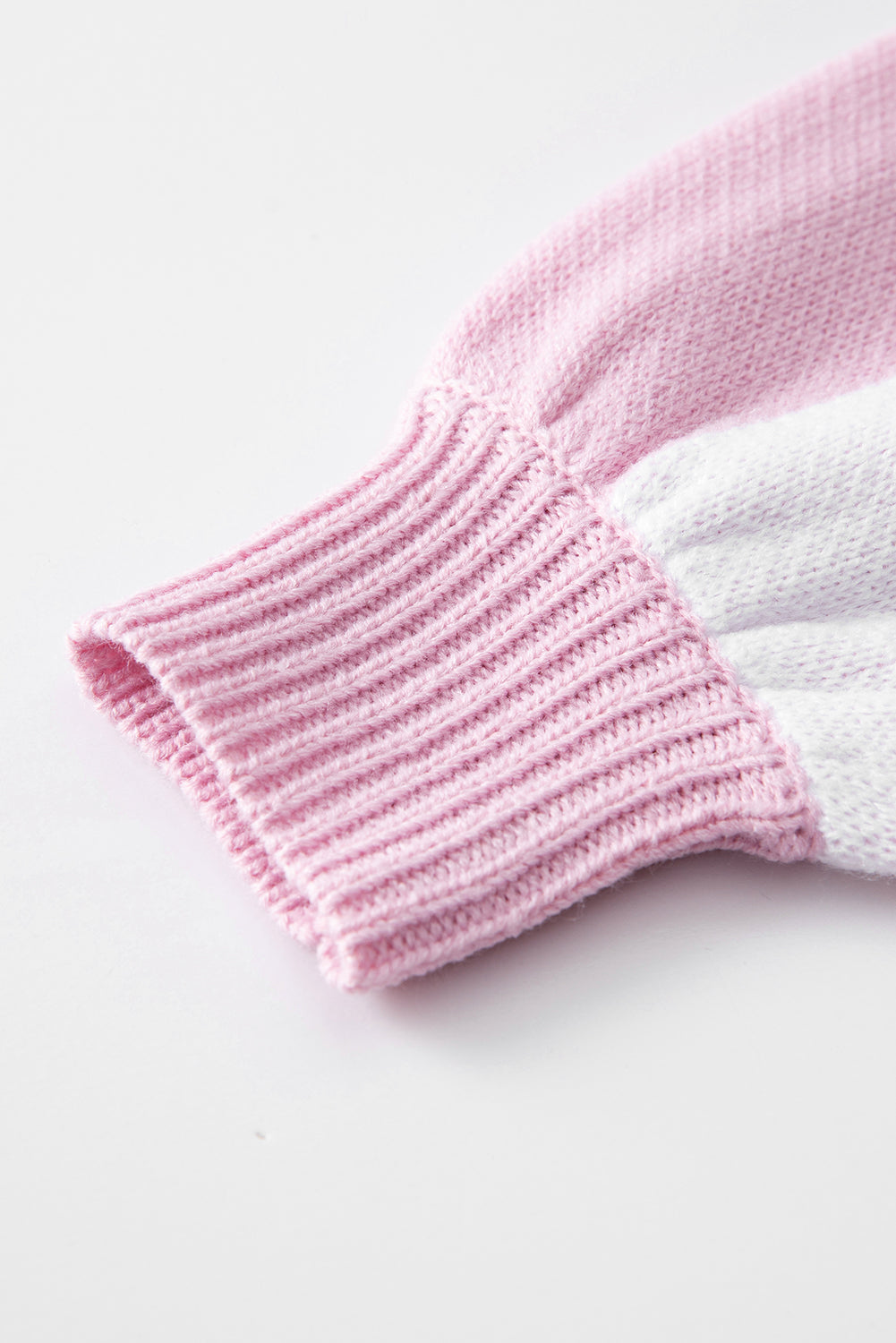 Rosa karierter pullover mit läuferärmeln