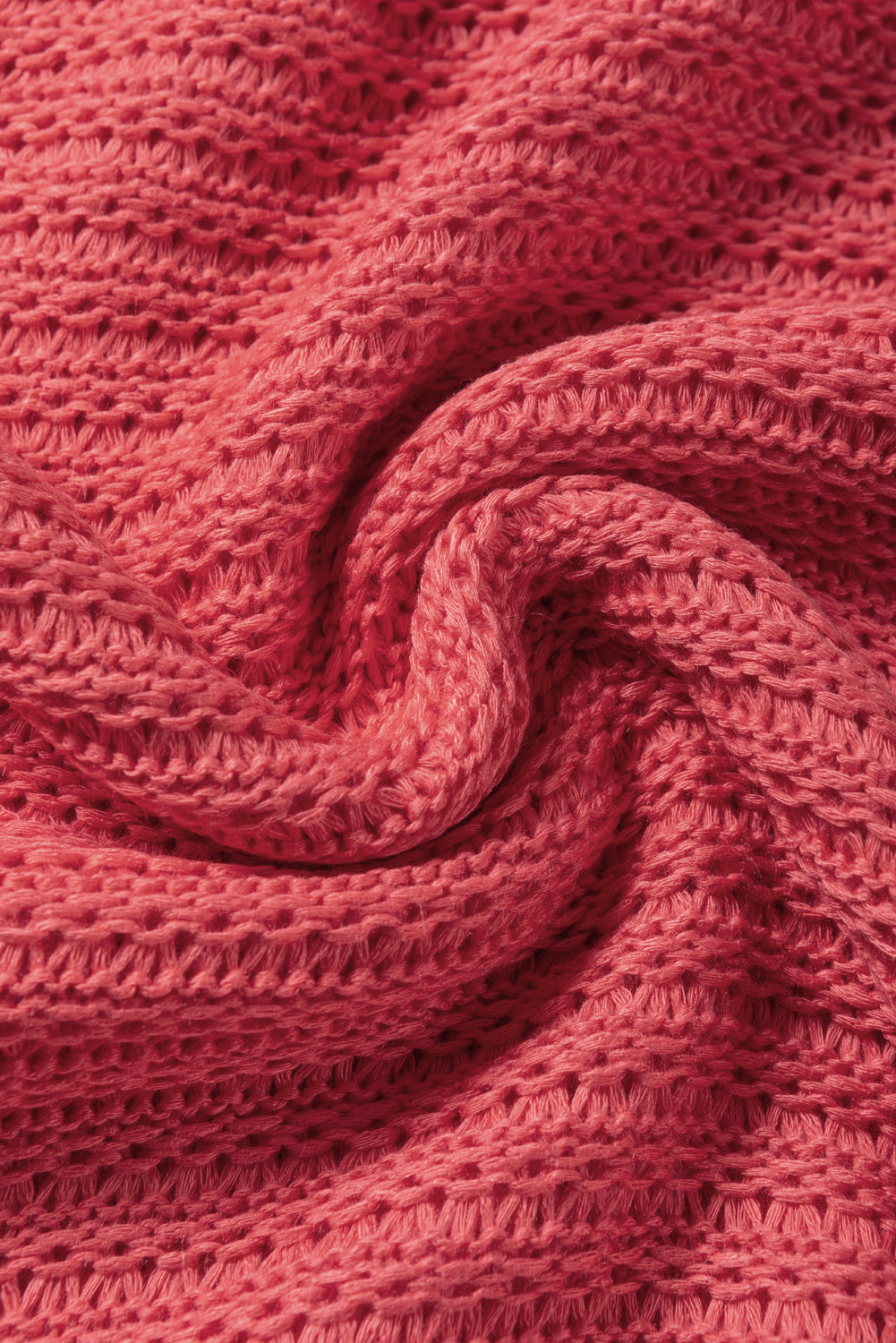 Red clay solid locker gestrickter pullover mit kurzen dolman-ärmeln