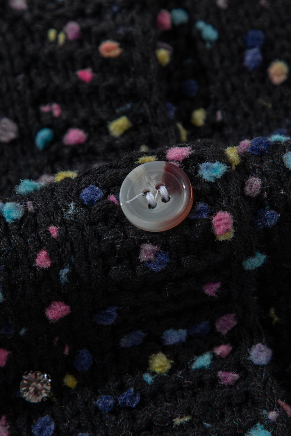 Schwarzer multicolor konfetti pullover cardigan