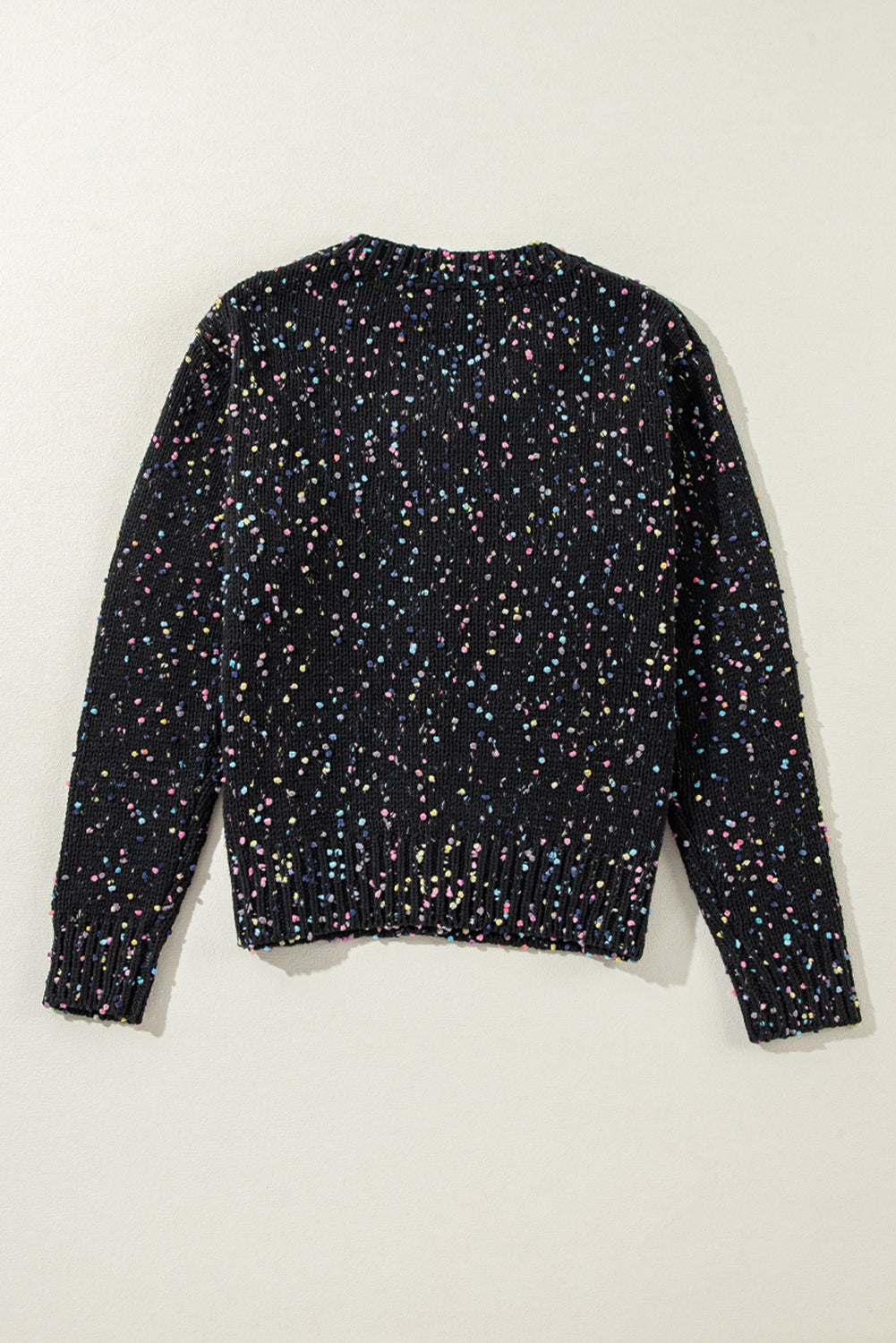 Schwarzer multicolor konfetti pullover cardigan