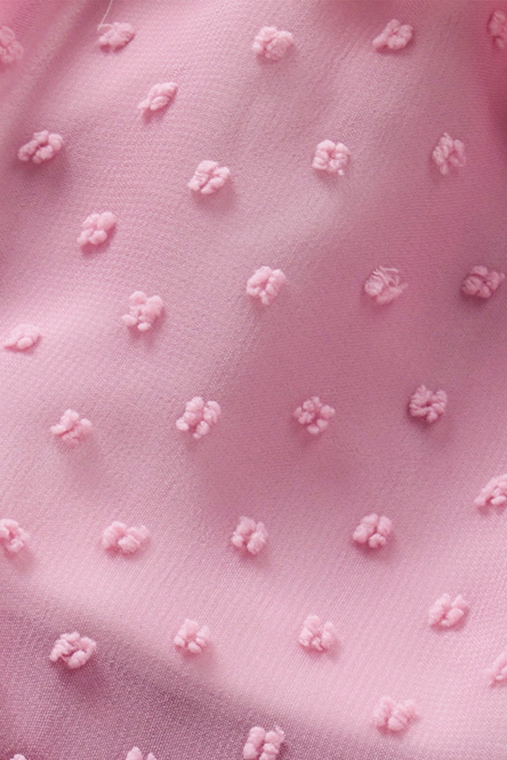 Rosa ombre swiss dot gerafftes minikleid