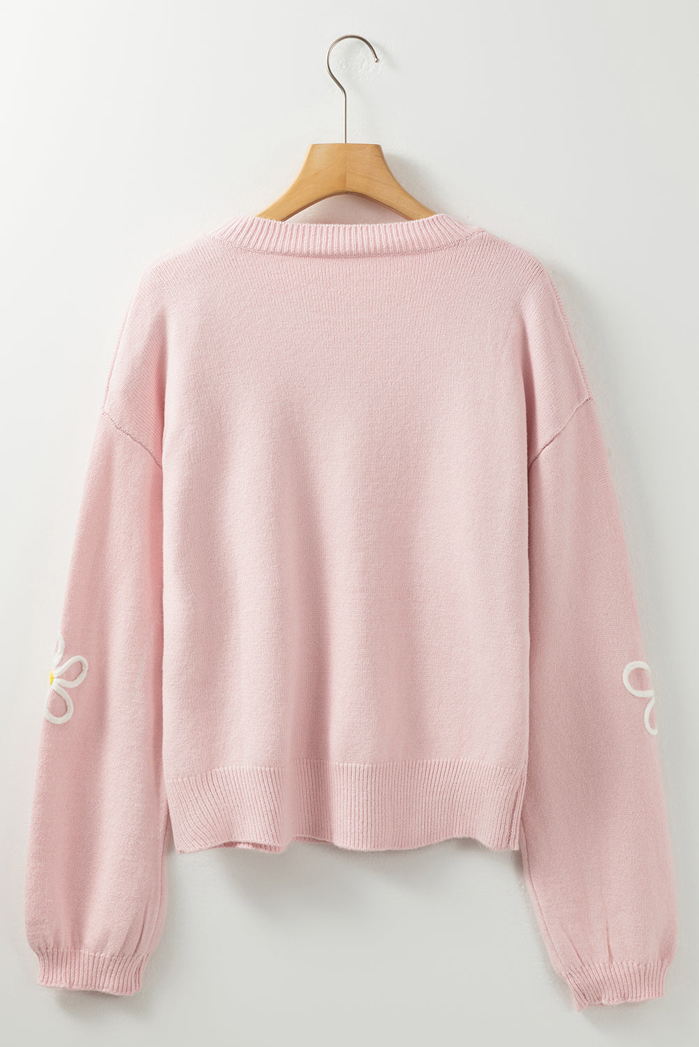 Rosa Chenille Daisy Stitching Circular Halsline Sweater