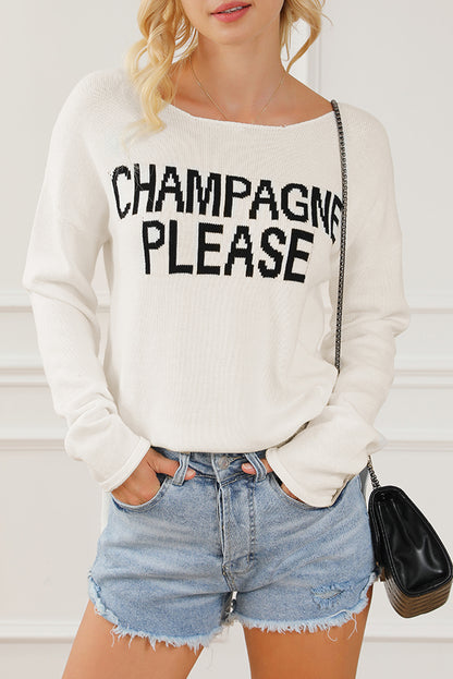 Schneewittchen champagne please grafik pullover