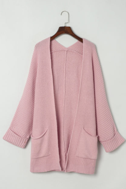 Rosa oversized trui met geconverteerde mouwen Cardigan