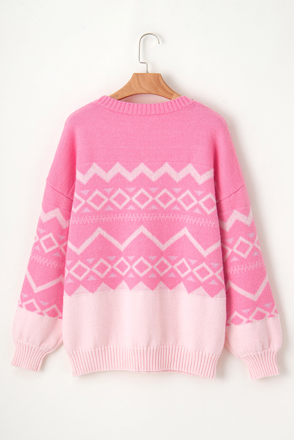 Rosa western aztec geometric drop shoulder pullover