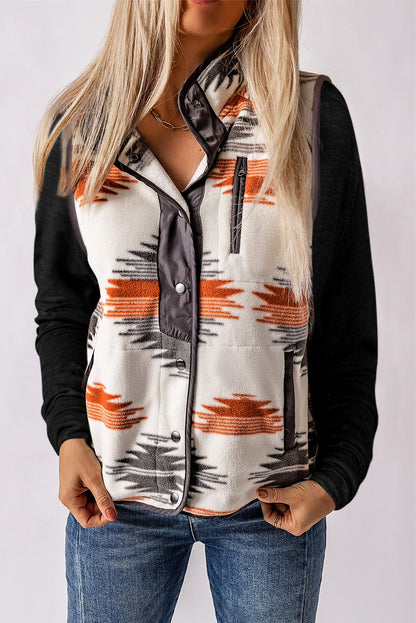 Mehrfarbige fuzzy aztec western mode weste jacke