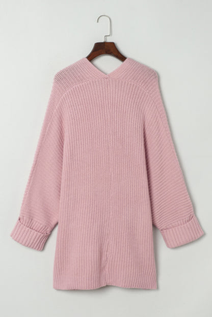 Rosa oversized trui met geconverteerde mouwen Cardigan