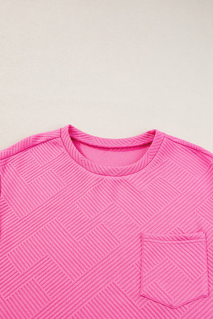 Sachet Pink Structured Cap Sleeves T -shirtjurk