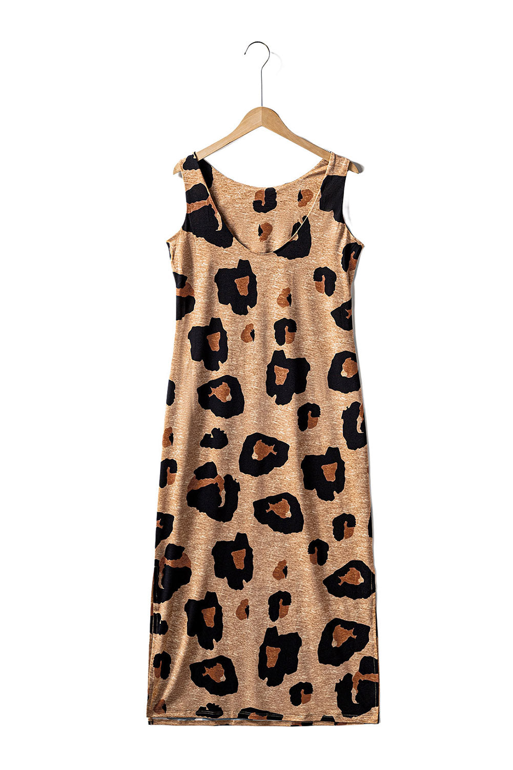 Leopard Split Open Back Ammal Maxikleid