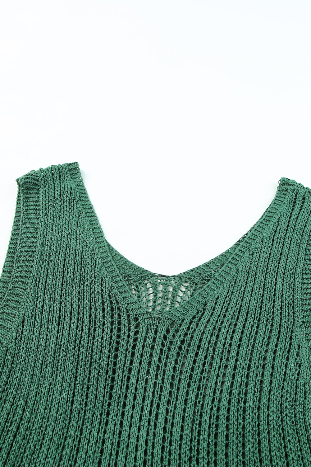 Groene holle breat-tanktop met een v-neckline