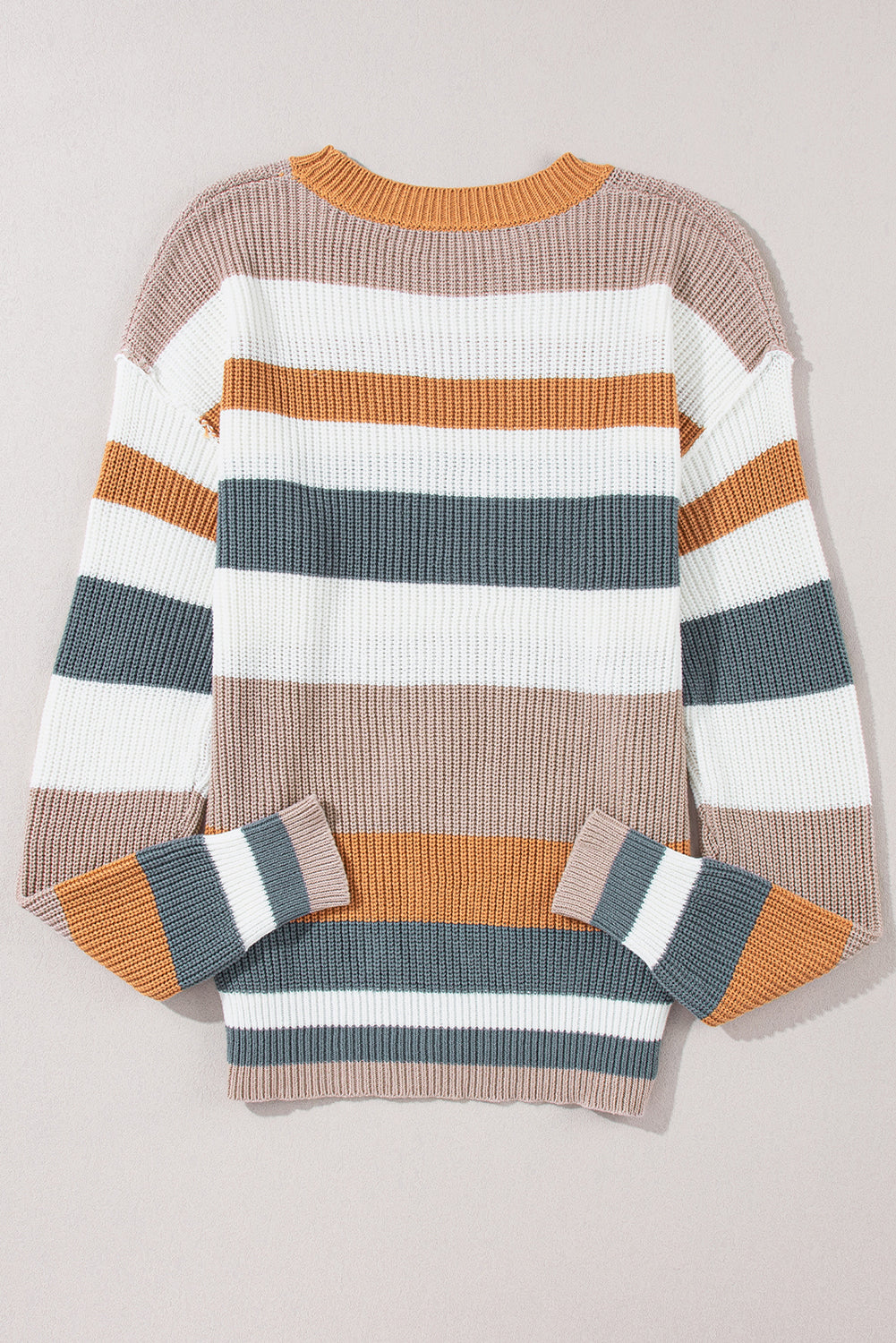 Camel classic rundhalsausschnitt colorblock strickpullover