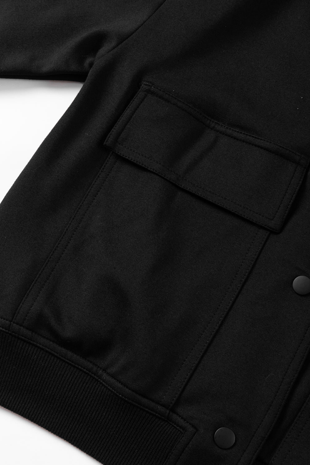 Schwarz große taschen baseball kragen jacke