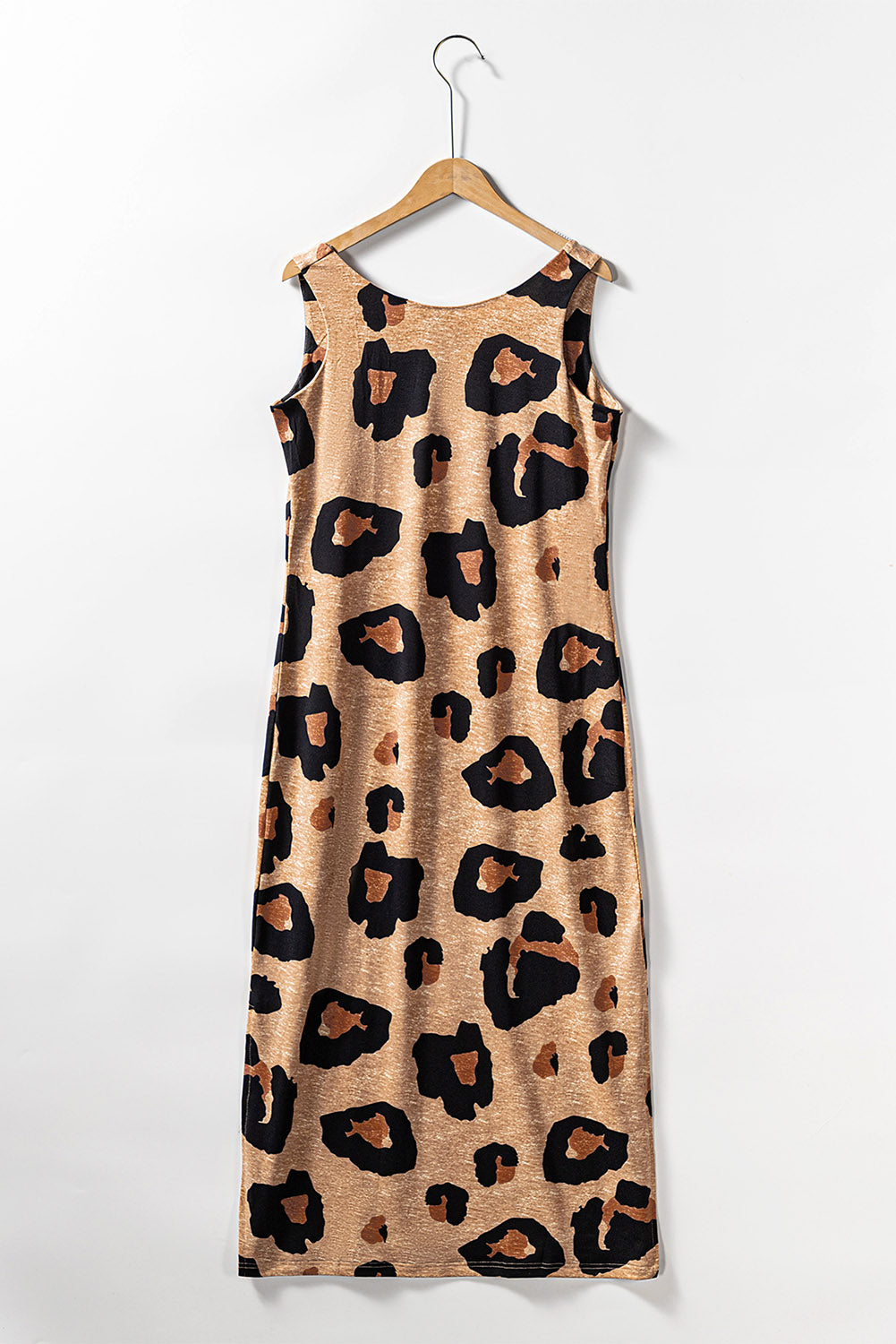 Leopard Split Open Back Ammal Maxikleid