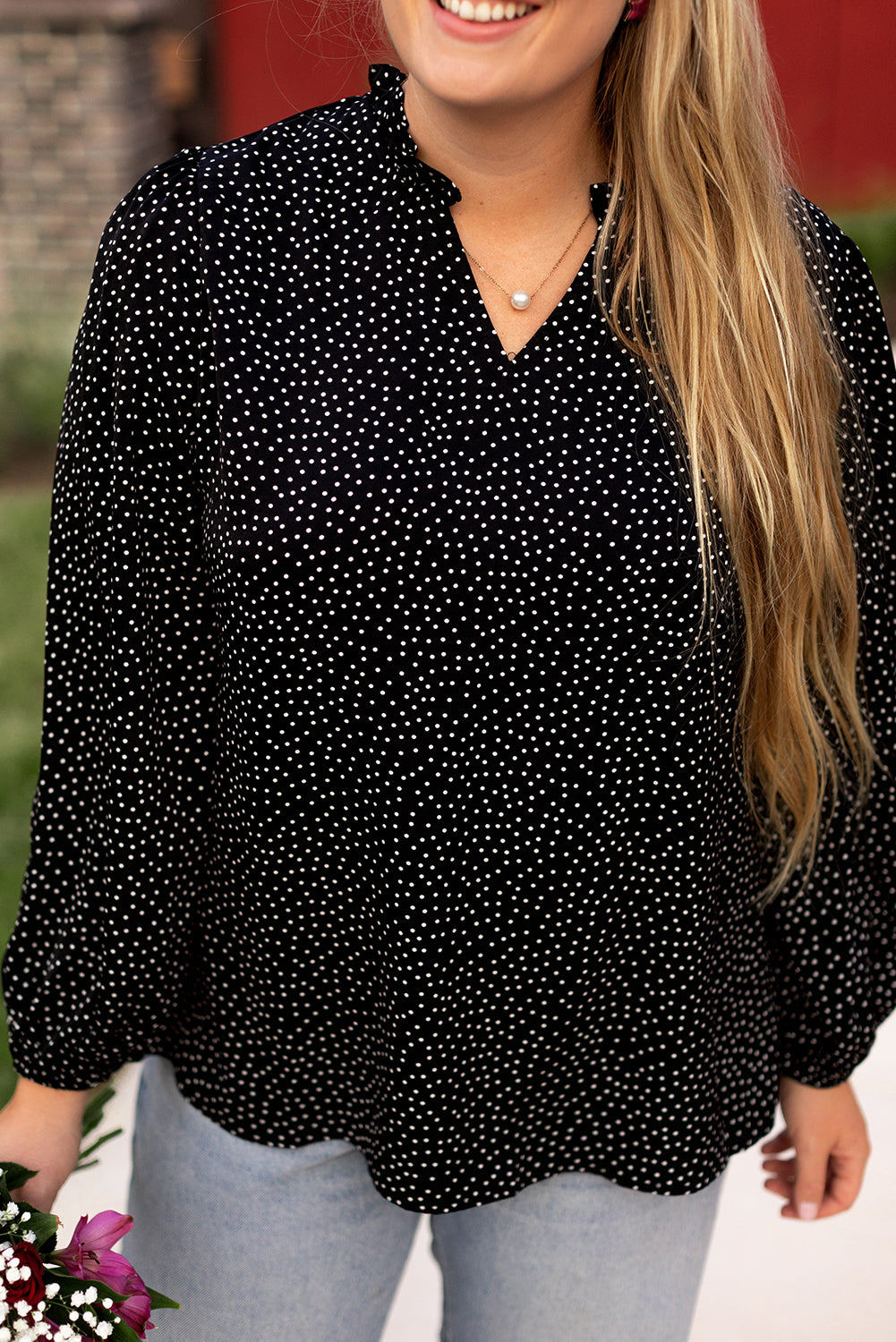 Schwarze plus size leopard print notch v neck bluse