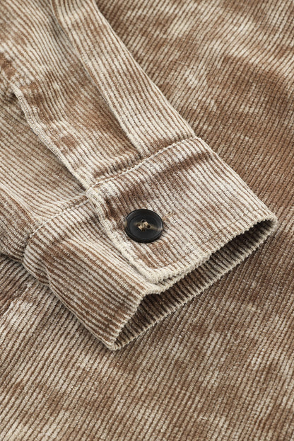 Khaki vintage distressed mineral wash übergroße jacken