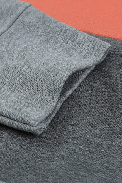 Grau rundhalsausschnitt colorblock plus größe pullover