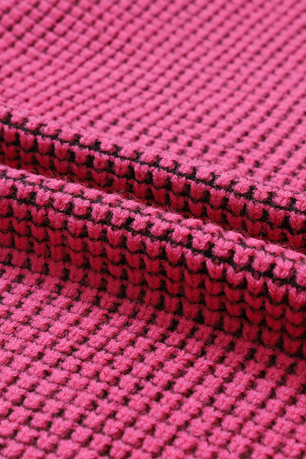 Rosa karierte strickjacke mit offener vorderseite