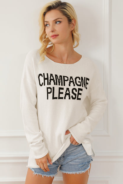 Schneewittchen champagne please grafik pullover