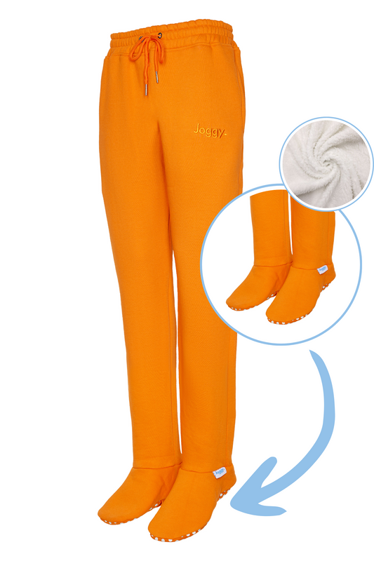 Joggy Orange Jogginghose mit gepolsterten Füßen