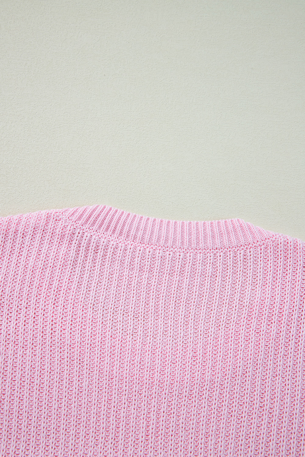 Rosa merry & bright pop up letter waffelstrickpullover