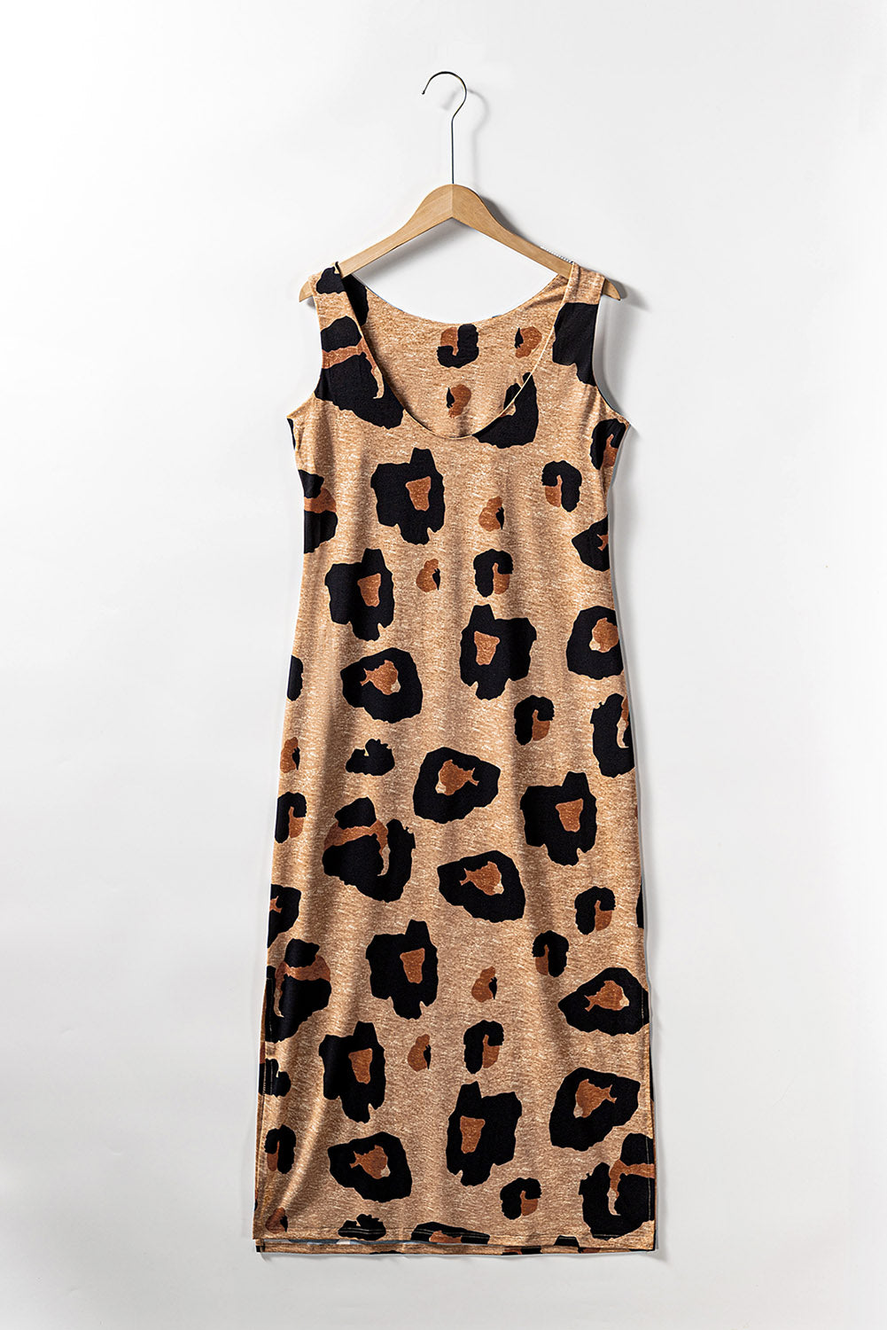 Leopard Split Open Back Ammal Maxikleid