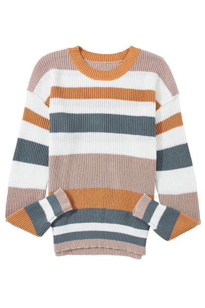 Camel classic rundhalsausschnitt colorblock strickpullover