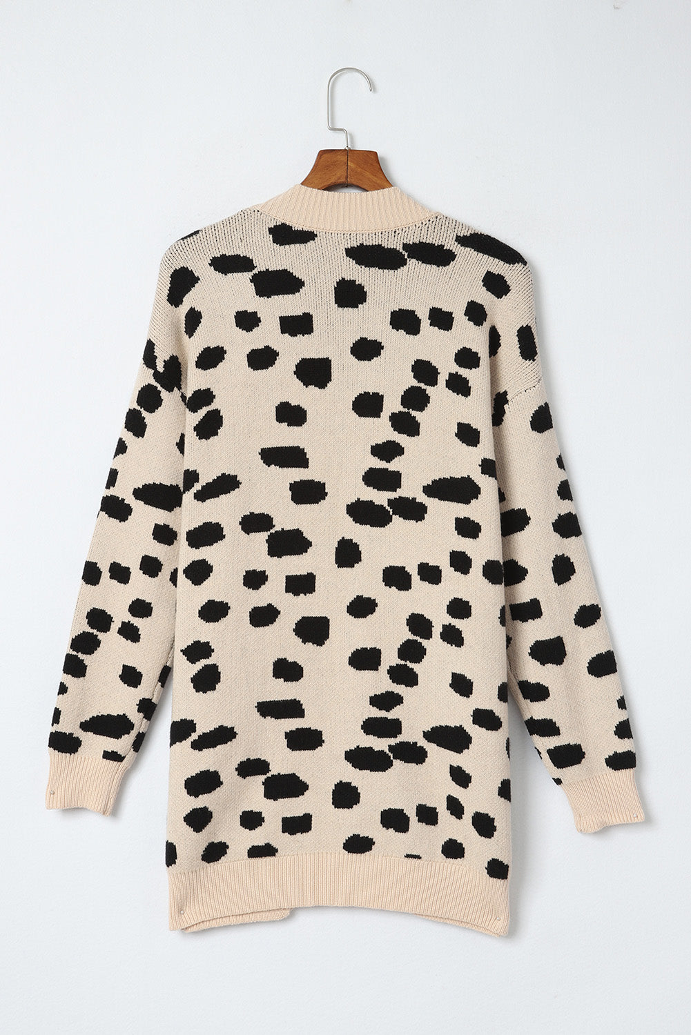 Leopard Animal Stain Patroon Cardigan met een open voorkant