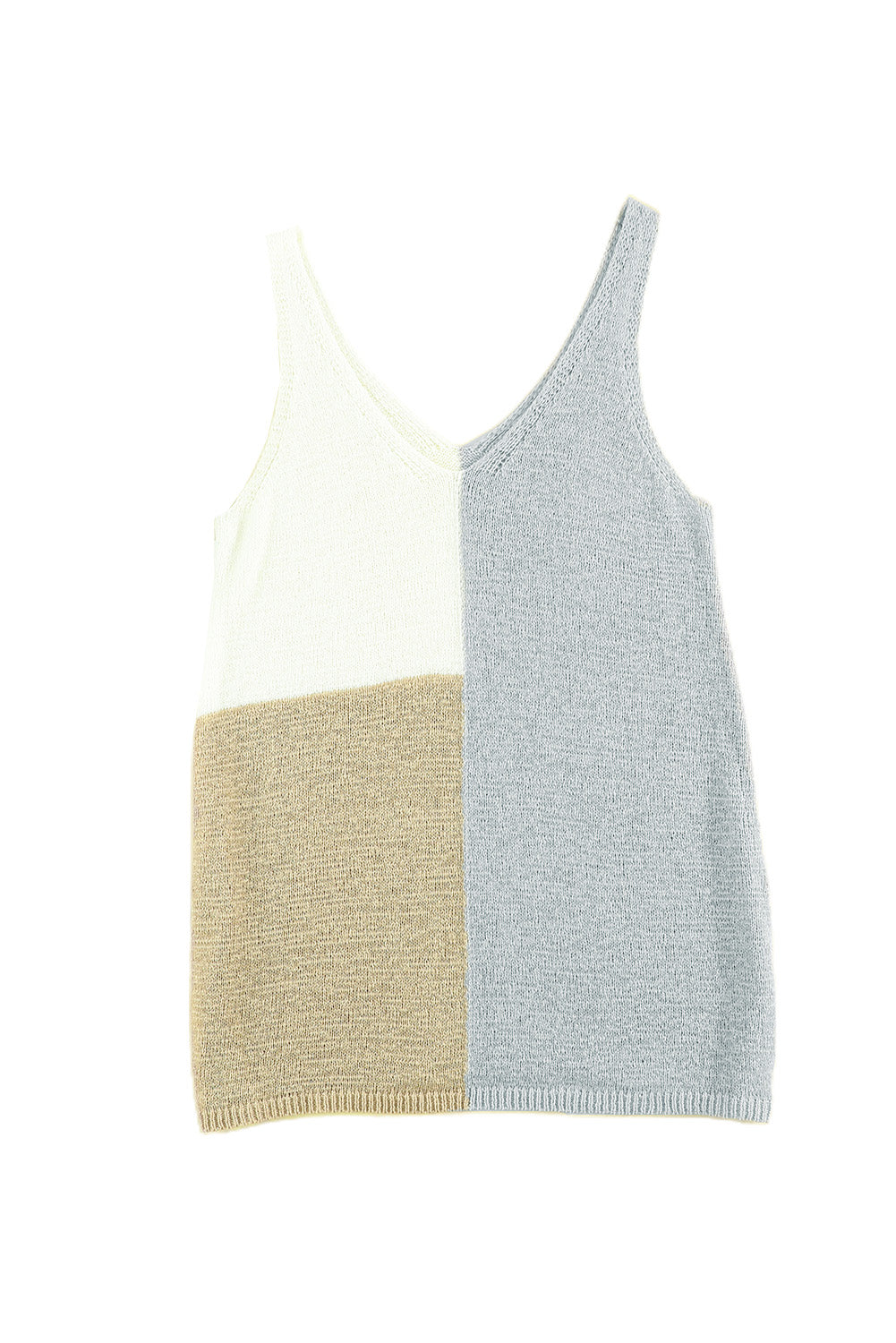 Grijze kleur blok-knit-top