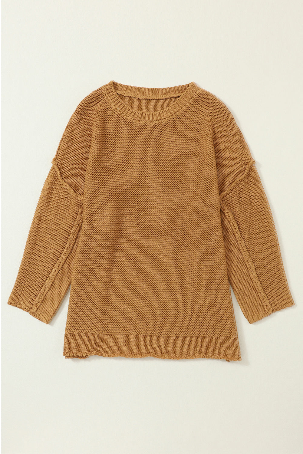 Brauner slouchy textured knit loose pullover