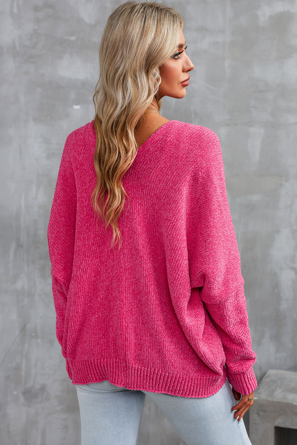 Rose knöpfe front pocketed pullover cardigan