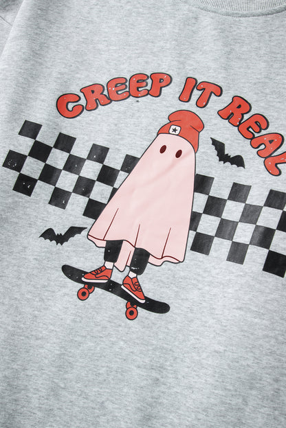 Hellgrau creep it echt ghost druck plus größe pullover