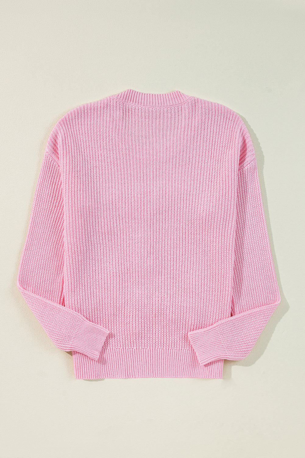 Rosa merry & bright pop up letter waffelstrickpullover