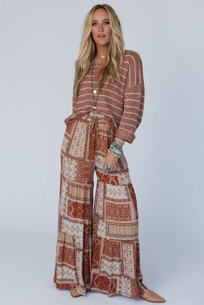 Brown Palazzo -broeken met Boho Tante