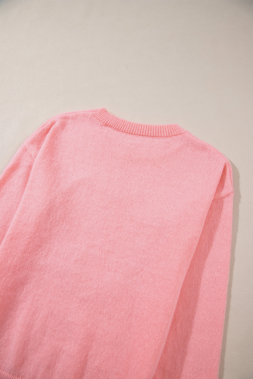 Rosa howdy heart grafik rundhalsausschnitt casual pullover