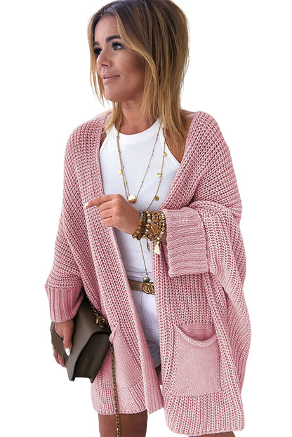 Rosa oversized trui met geconverteerde mouwen Cardigan