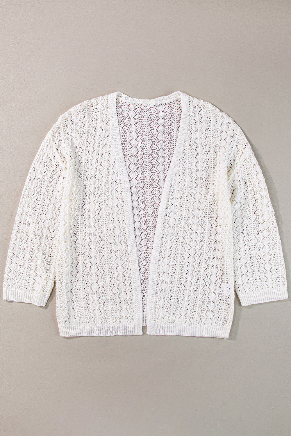 Wit Fashionable Breien Cardigan met holle schouders