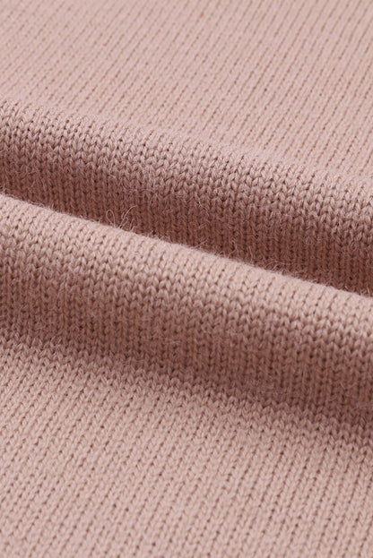 Khaki farbe block schildkröte hals drop shoulder strickpullover