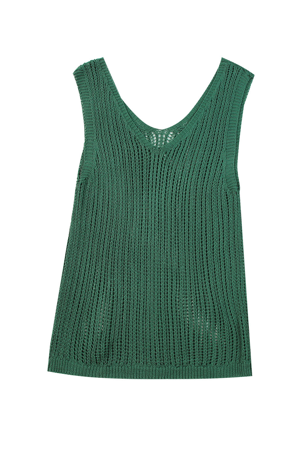 Groene holle breat-tanktop met een v-neckline