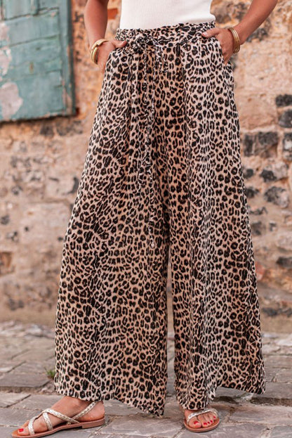 Wüstenpalme boho-leopard-hose mit weitem bein